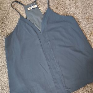 📚🔹️Blue Relaxed Camisole Top Sleeveless #D